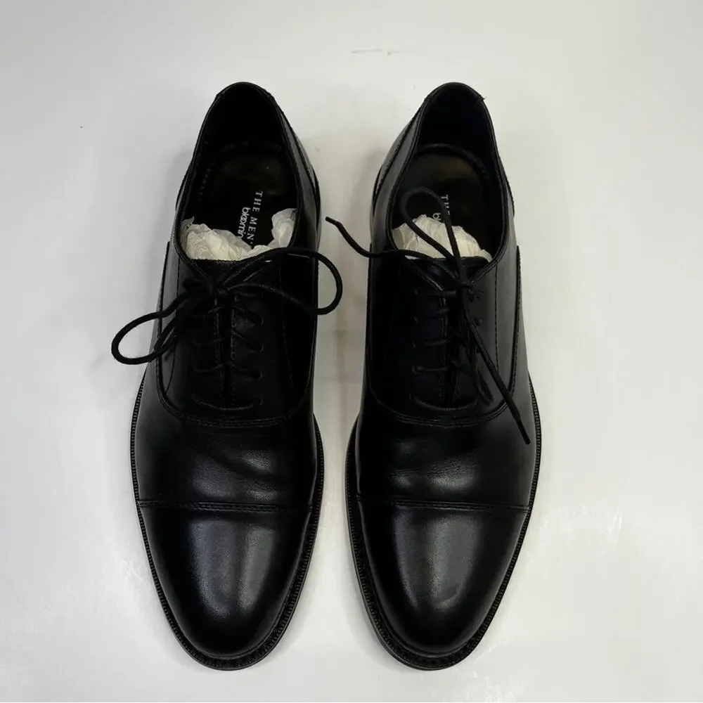 The Men's Store at Bloomingdale's Cap Toe Oxford shoes black - 8